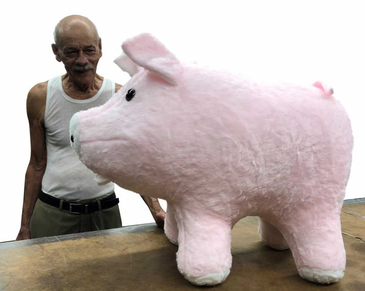 Big Plush® American made giant stuffed pink pig 3 feet long - 4