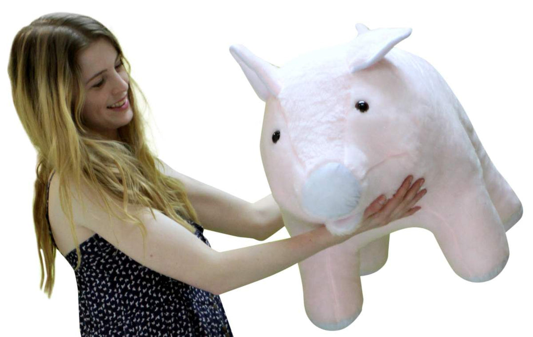 American Made Giant Stuffed Pink Pig Jumbo 27 inches 69 cm Soft Made in the USA 