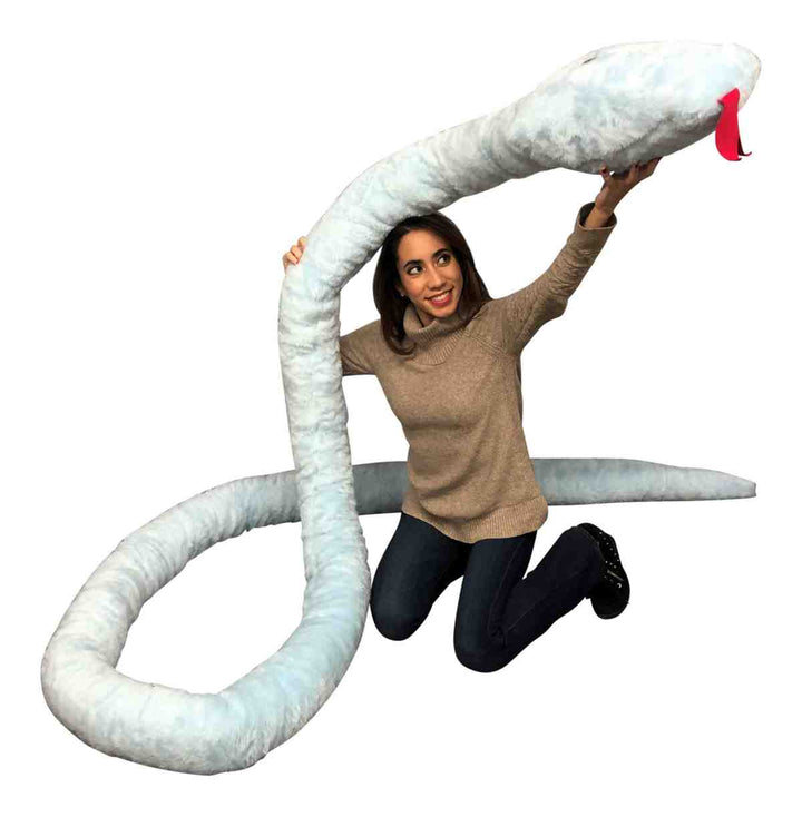 Big Plush American Made Huge Stuffed Snake 18 Feet Long Big Plush Sky Blue Color Serpent Made in USA