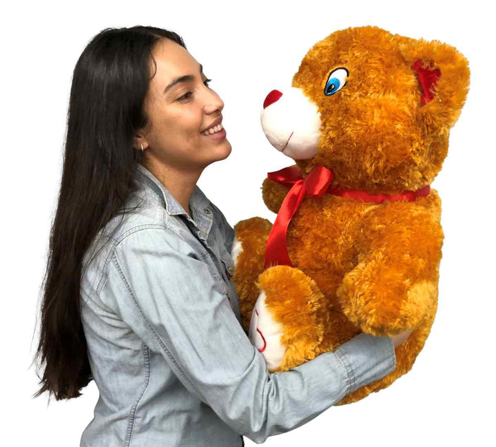 Big Plush® 2 Foot Teddy Bear 24 Inches Soft Brown with Red Nose