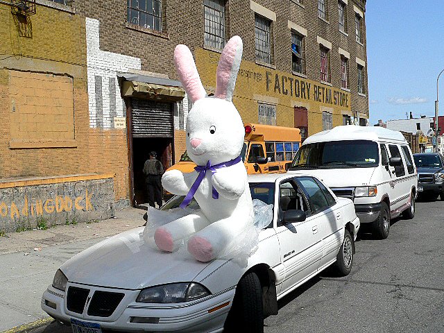7 FEET-TALL HUGE L STUFFED BUNNY RABBIT - BIG PLUSH JUMBO GIANT and AWESOME EASTER or ANYTIME BUNNY - MADE IN THE USA AMERICA