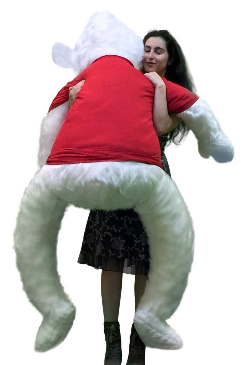 American Made 6 Foot Giant Stuffed White Gorilla Hunky Chunky Love Monkey Big Plush Valentine