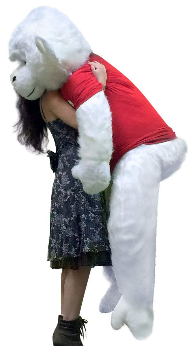 American Made 6 Foot Giant Stuffed White Gorilla Hunky Chunky Love Monkey Big Plush Valentine