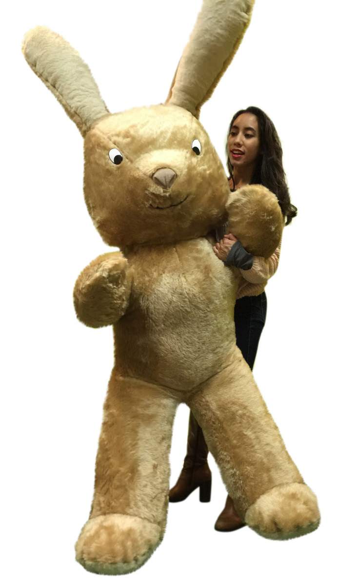 American Made Giant Stuffed Bunny 84 Inches Soft Brown 7 Foot Huge Plush Rabbit