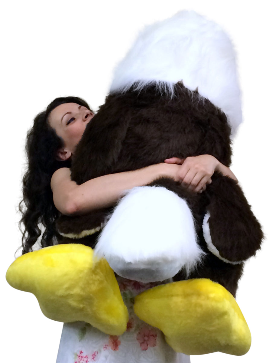 American Made 3 Foot Giant Stuffed Eagle 36 Inch Soft Brown Big Plush Bird Made in USA