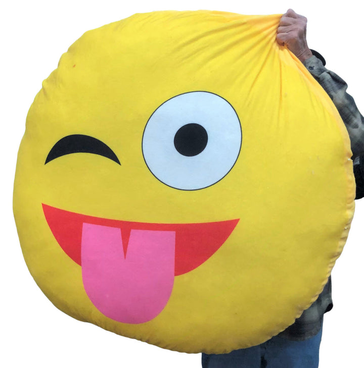 Giant emoji smiley face body pillow