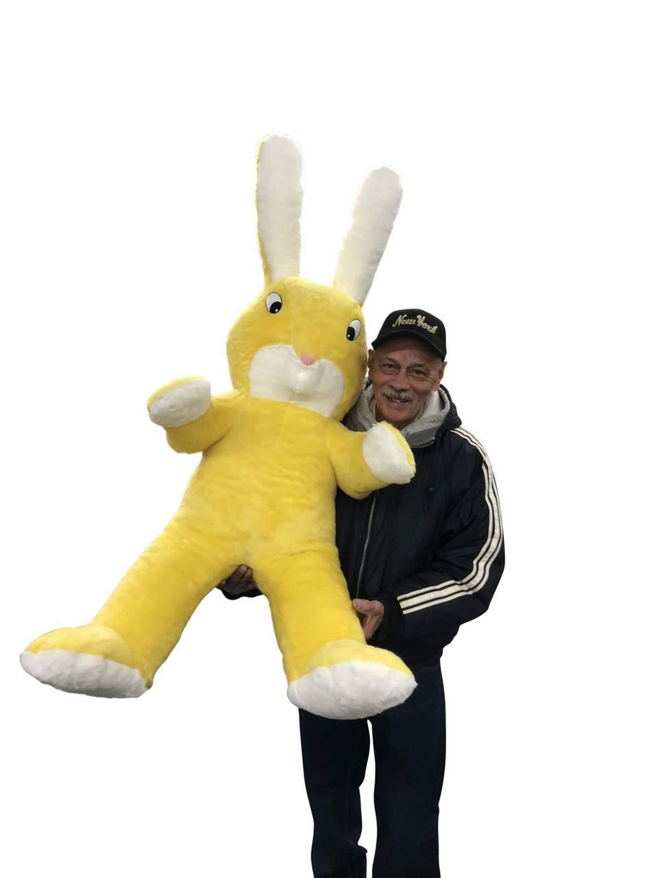 American Made Giant Stuffed Yellow Bunny 60 Inch Soft Big Plush Rabbit