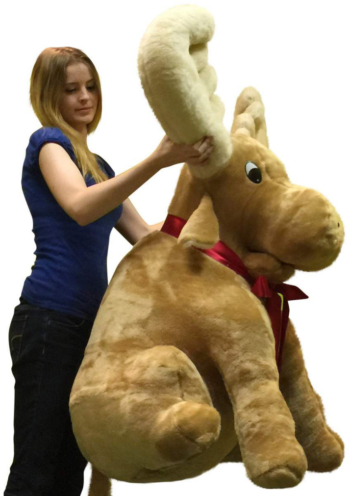 American Made Giant Stuffed Moose Soft Huge Stuffed Animal 45 Inches