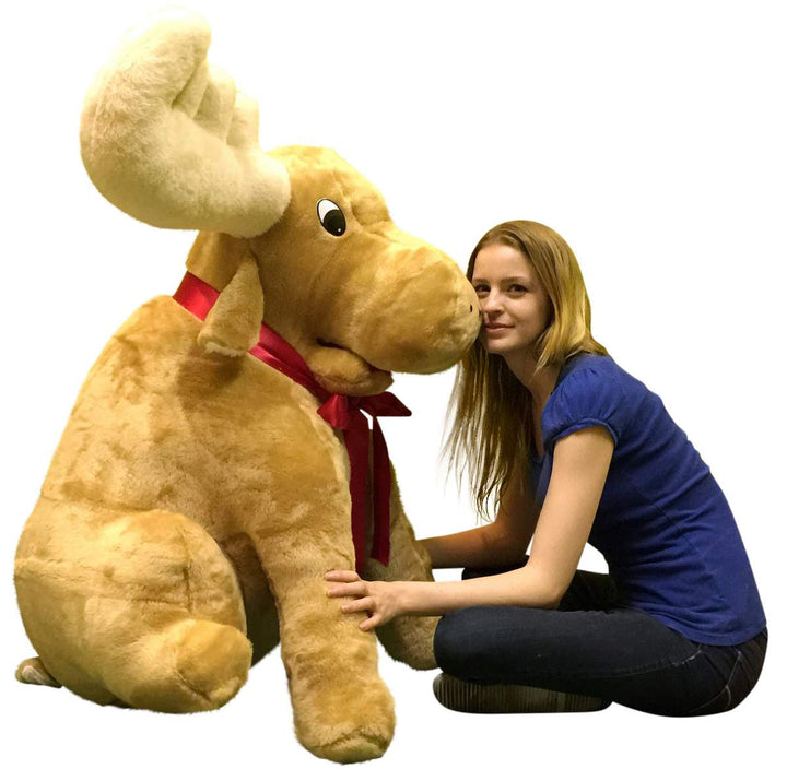 American Made Giant Stuffed Moose Soft Huge Stuffed Animal 45 Inches