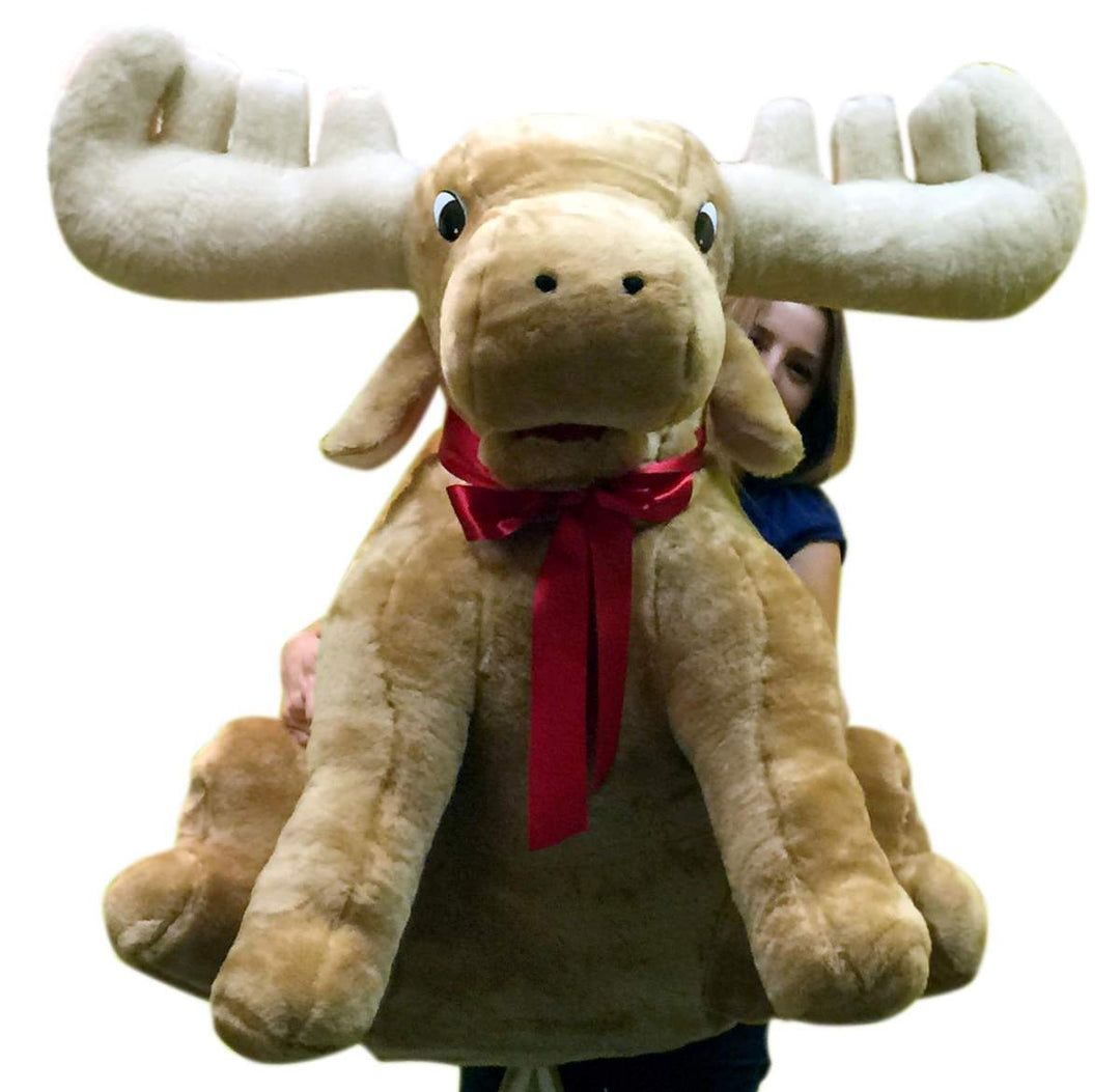 American Made Giant Stuffed Moose Soft Huge Stuffed Animal 45 Inches