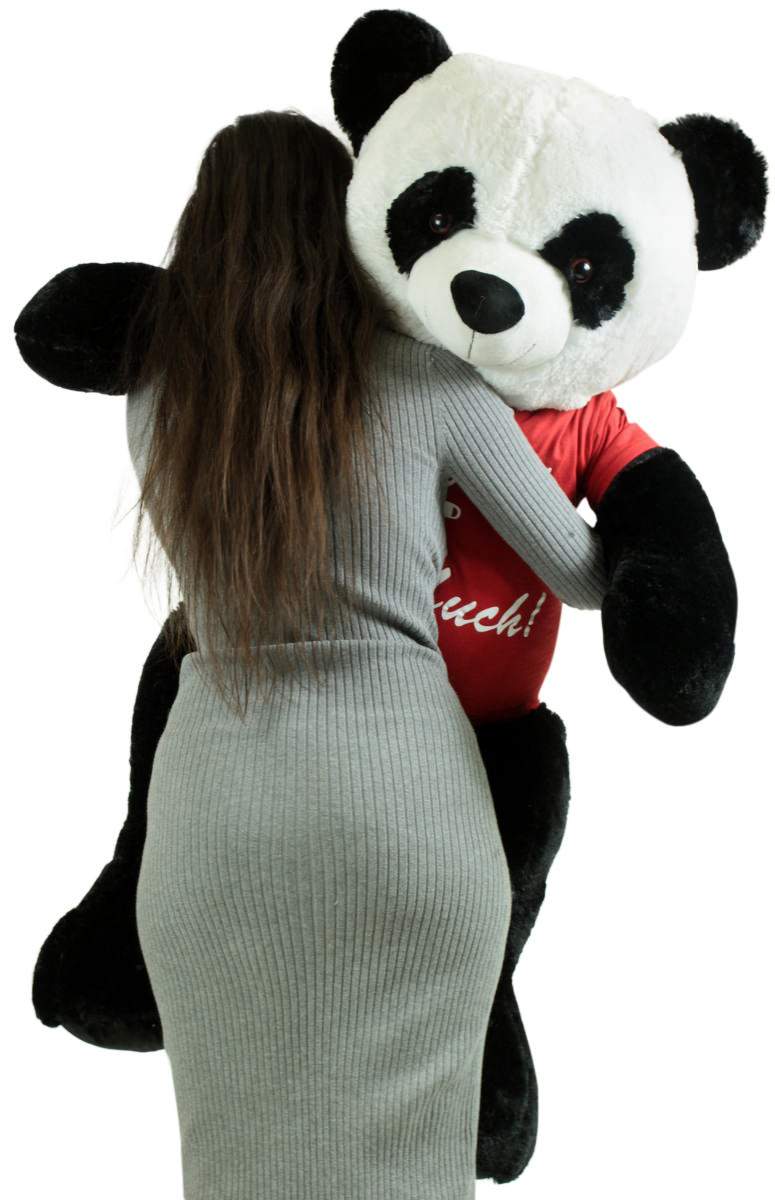 Giant Stuffed 5 Foot Panda 60 Inches Soft Stuffed Animal, Wears Removable Shirt I Love You This Much