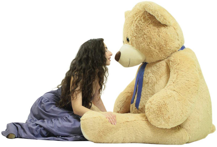6 Foot Teddy Bear Soft Giant Stuffed Animal Beige Color, Stuffed by Hand in USA
