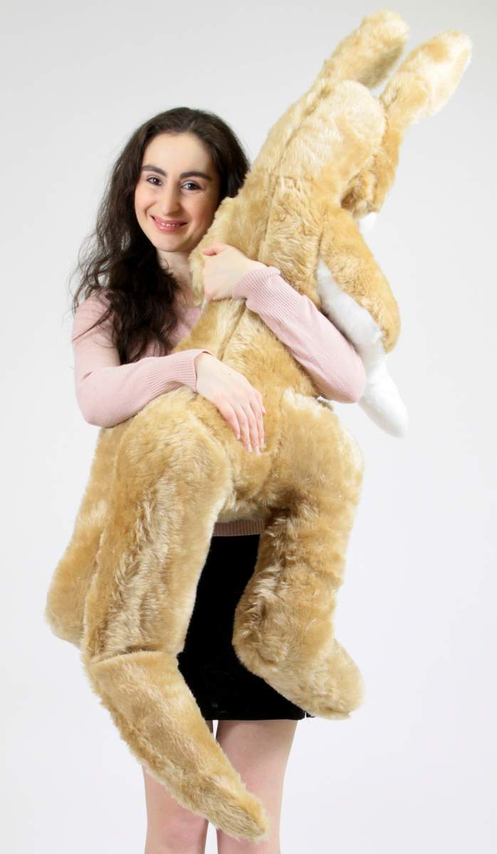 Custom Personalized Giant Stuffed Kangaroo 42 Inches 107 cm Soft, Your Message Custom Printed on Heart