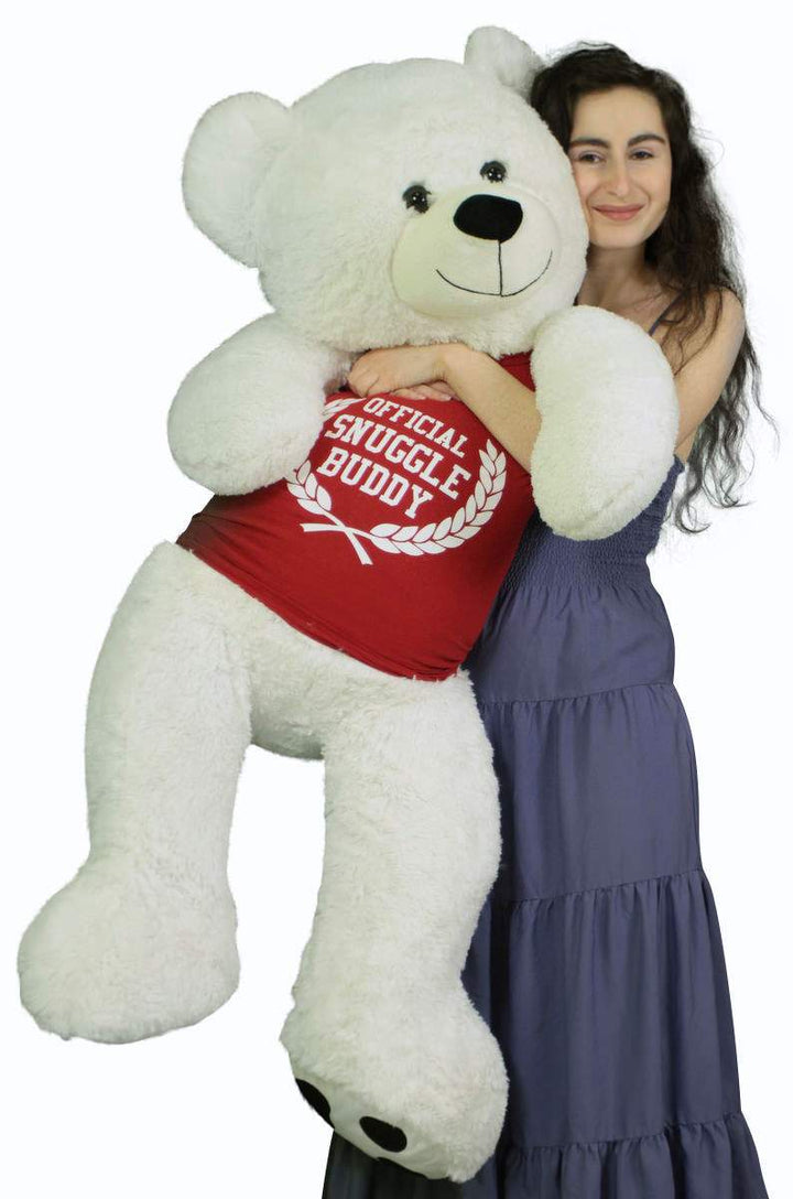 Giant white teddy bear