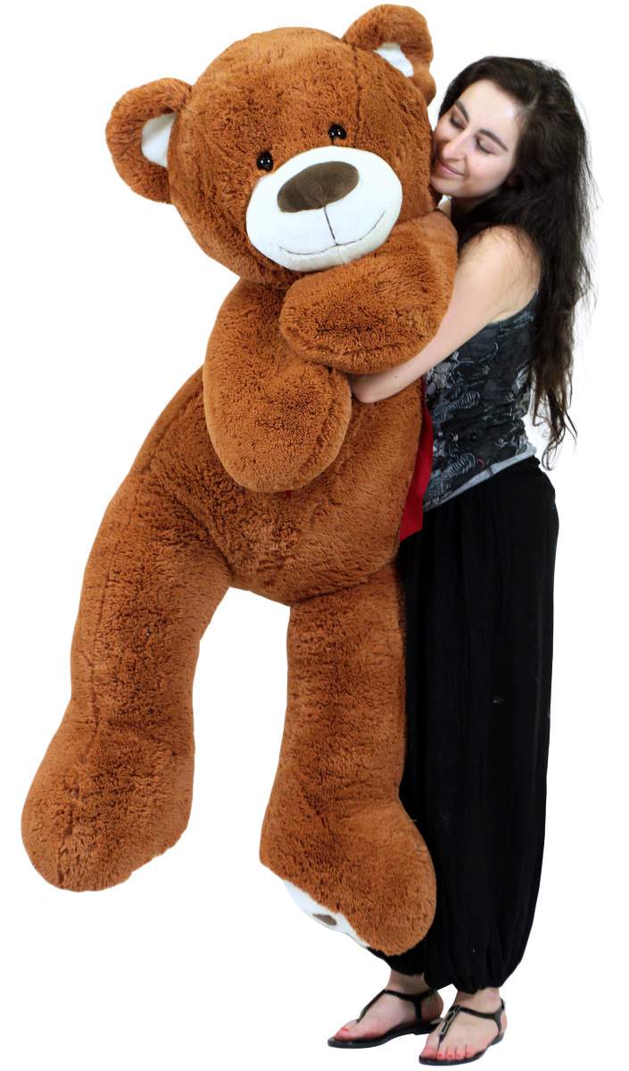 Personalized 5 Foot Teddy Bear Soft Life Size Big Plush Animal with Bigfoot Paws