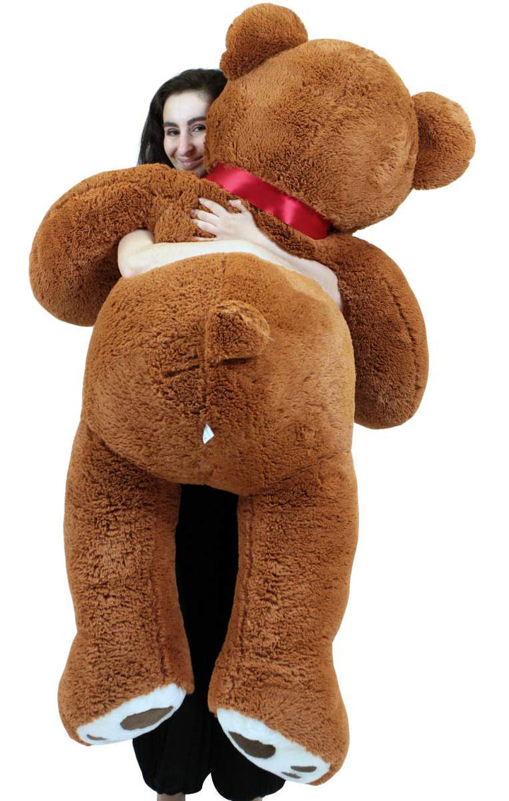 Personalized 5 Foot Teddy Bear Soft Life Size Big Plush Animal with Bigfoot Paws