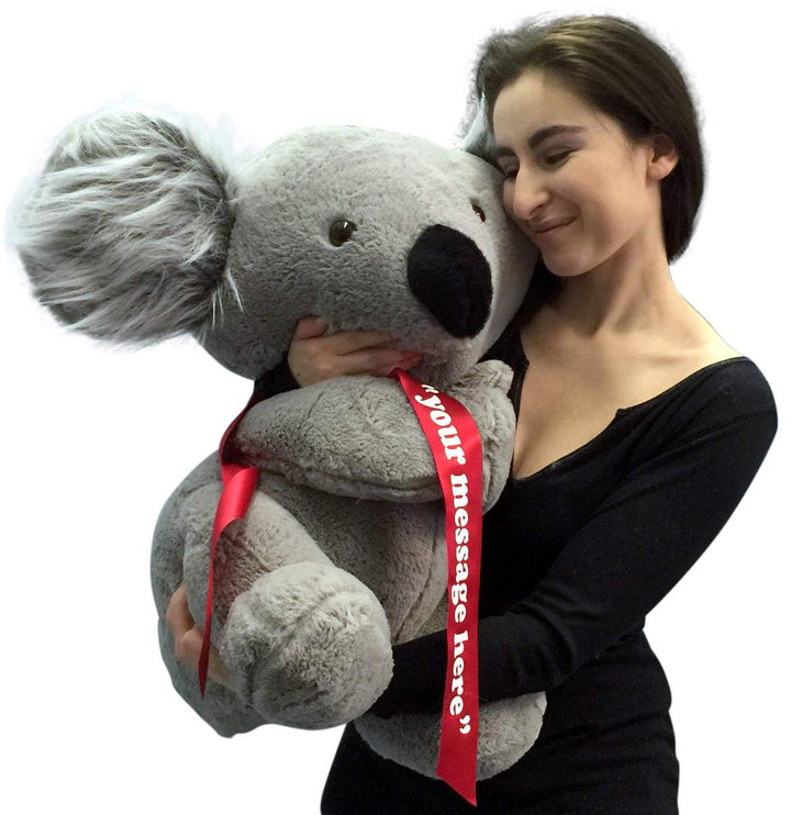 Personalized Large Stuffed Koala Bear 26 inches Soft American Made Big Plush Animal Made in the USA