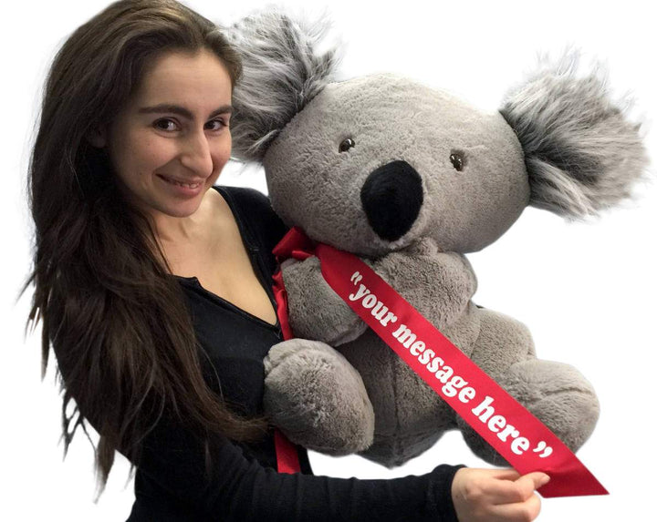 Personalized Large Stuffed Koala Bear 26 inches Soft American Made Big Plush Animal Made in the USA