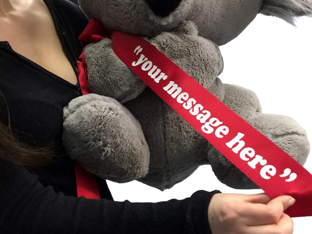 Personalized Large Stuffed Koala Bear 26 inches Soft American Made Big Plush Animal Made in the USA