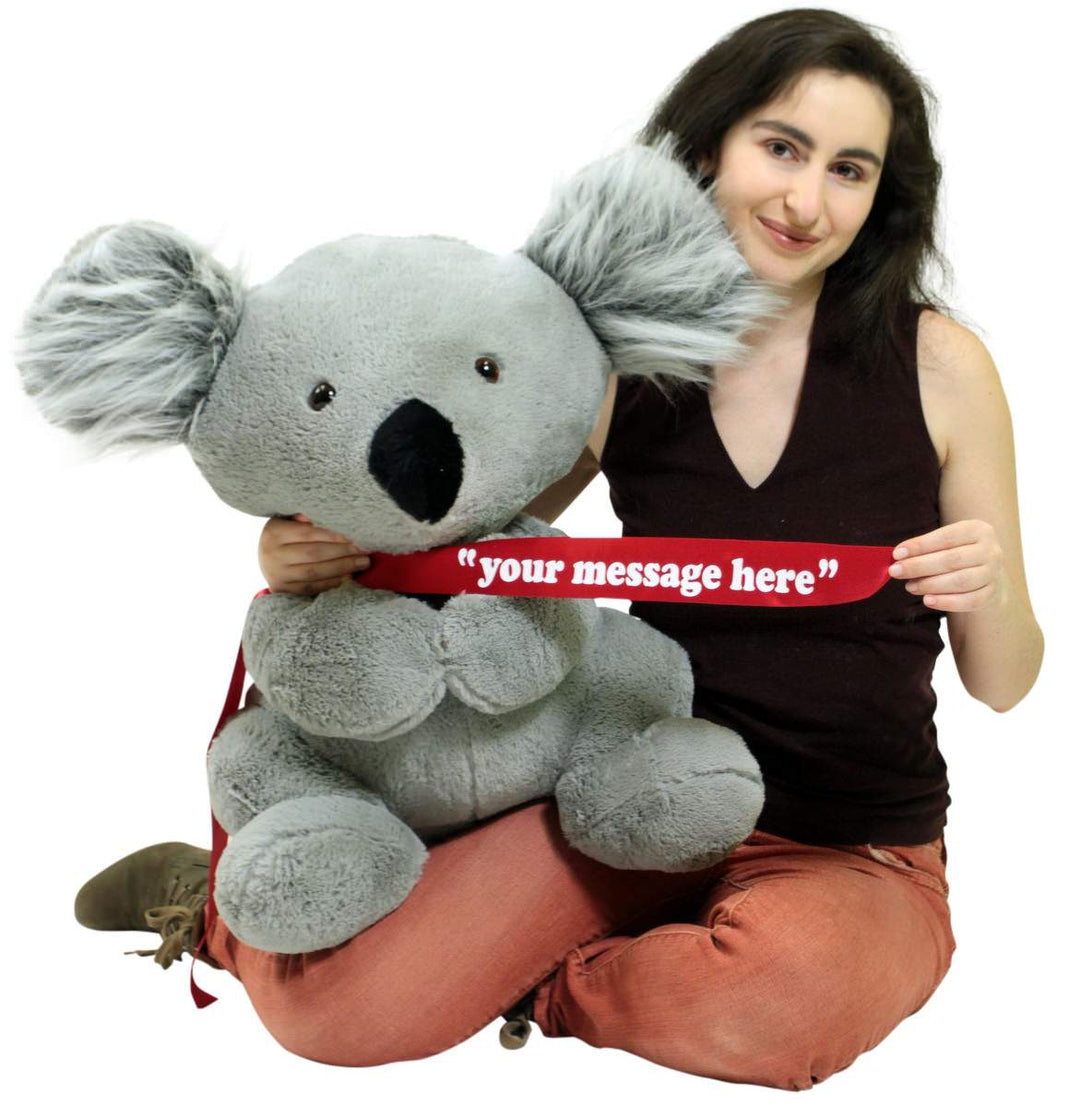 Personalized Large Stuffed Koala Bear 26 inches Soft American Made Big Plush Animal Made in the USA