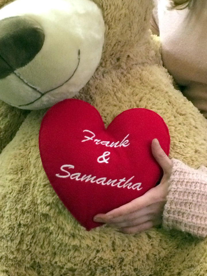 Your Custom Personalized Name or Message on 5 Foot Giant Teddy Bear, Has Customized Heart on Chest