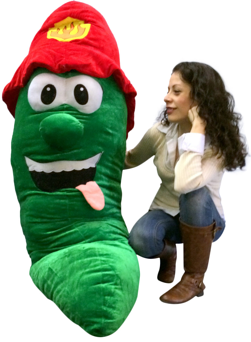 Get Out of a Pickle with this Giant Stuffed Pickle 66 Inch Huge Five and a Half Feet Tall