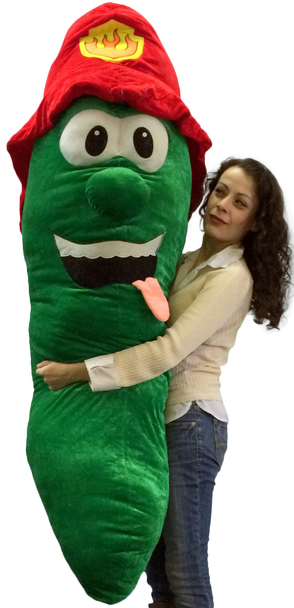 Get Out of a Pickle with this Giant Stuffed Pickle 66 Inch Huge Five and a Half Feet Tall