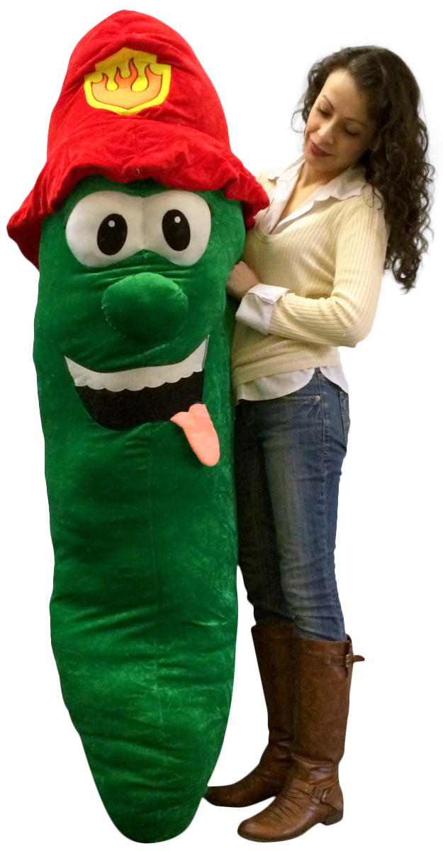 Get Out of a Pickle with this Giant Stuffed Pickle 66 Inch Huge Five and a Half Feet Tall