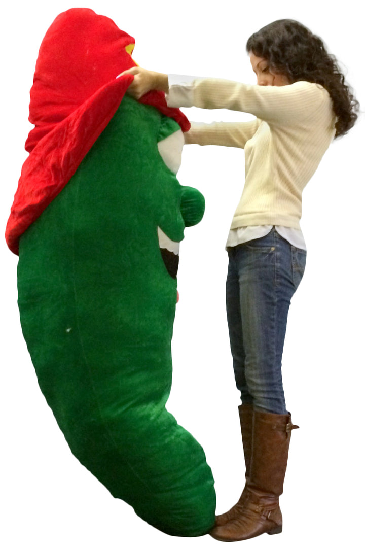 Get Out of a Pickle with this Giant Stuffed Pickle 66 Inch Huge Five and a Half Feet Tall