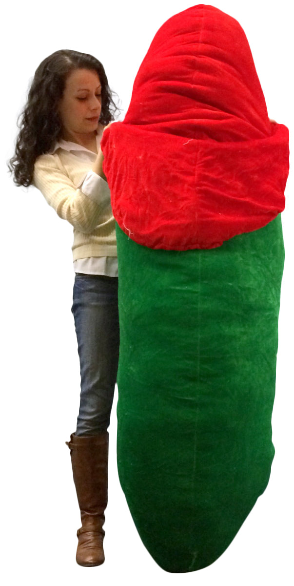 Get Out of a Pickle with this Giant Stuffed Pickle 66 Inch Huge Five and a Half Feet Tall