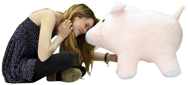 American Made Giant Stuffed Pink Pig Jumbo 27 inches 69 cm Soft Made in the USA 