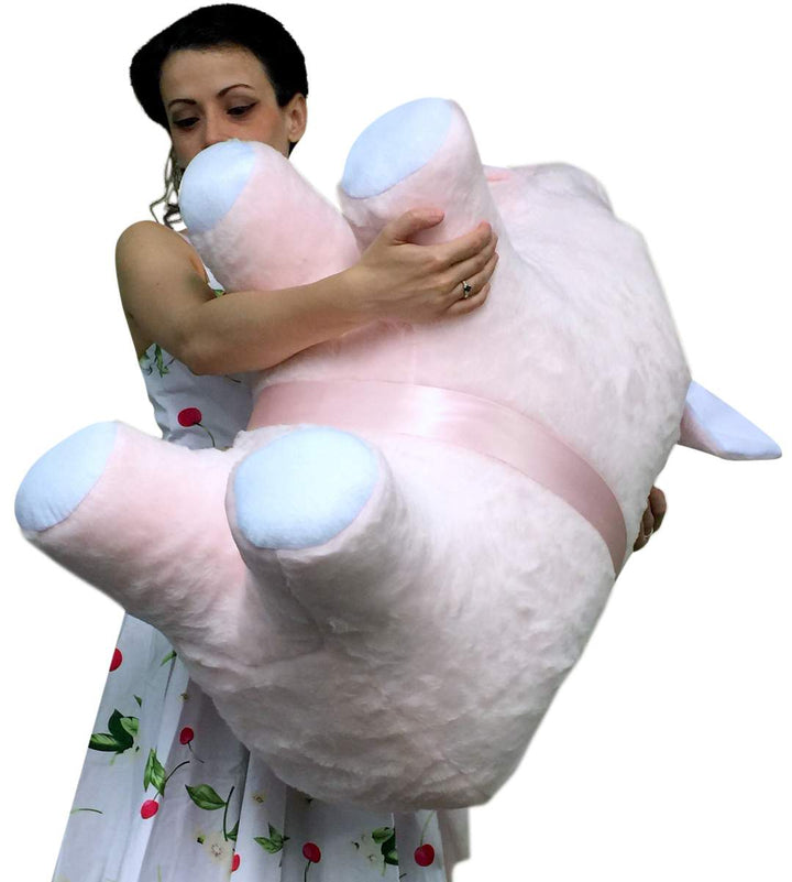 American Made Giant Stuffed Pink Pig 32 Inch Soft Big Plush Hog Farm Animal