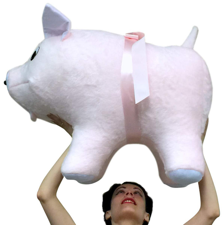 American Made Giant Stuffed Pink Pig 32 Inch Soft Big Plush Hog Farm Animal