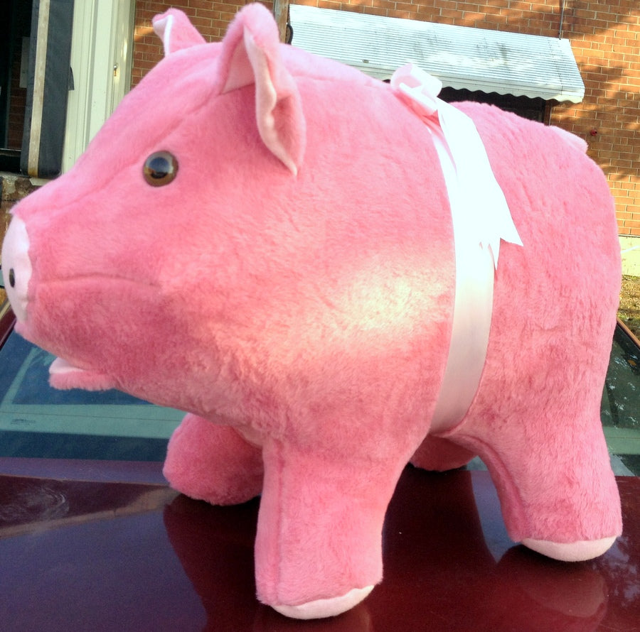Giant Stuffed Pink Pig 32 inches Soft Made in theUSA America