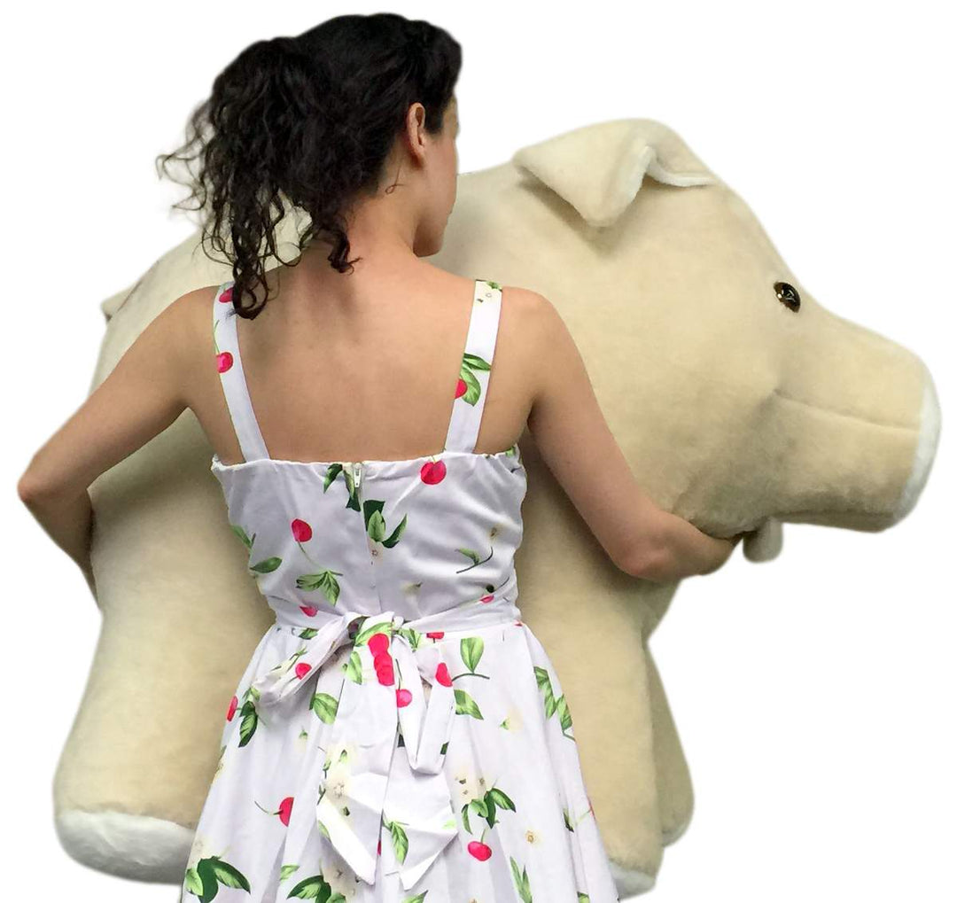 American Made Giant Stuffed Pig 40 Inch Beige Soft Plush Hog Made in USA