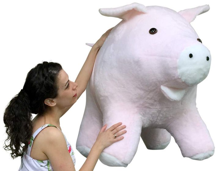 American Made Giant Stuffed Pig 40 Inches Pink Color Soft Made in the USA