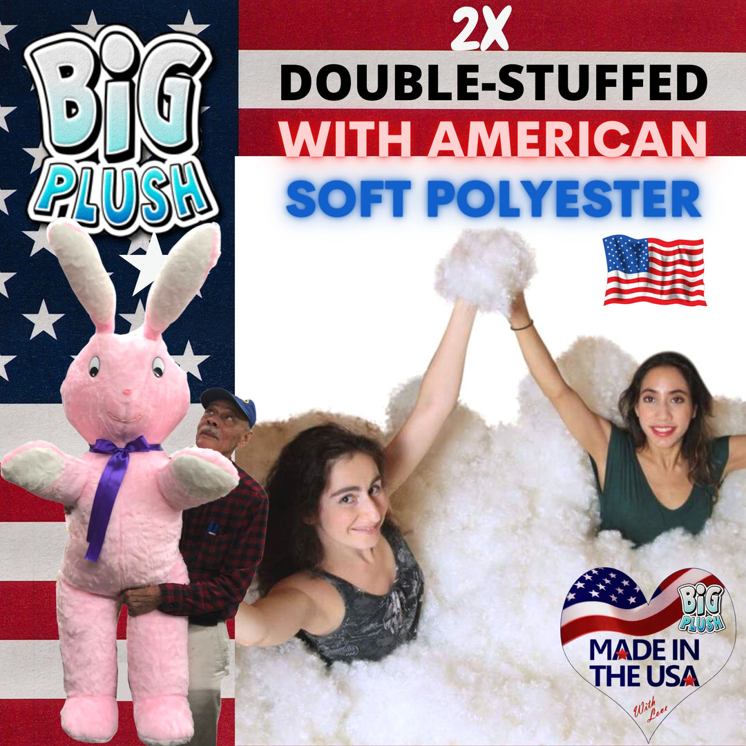 American Made Giant Stuffed Pink Bunny 60 Inch Soft Big Plush 5 Ft Rabbit Made in USA