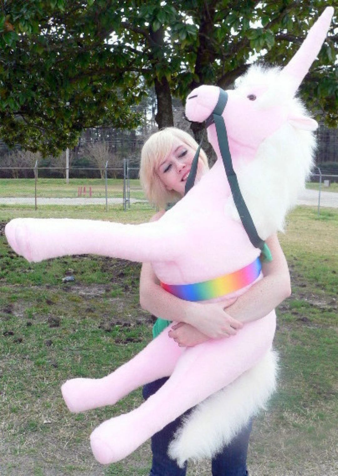 American Made Giant Stuffed Pink Unicorn 3 Feet Wide Soft Made in USA America