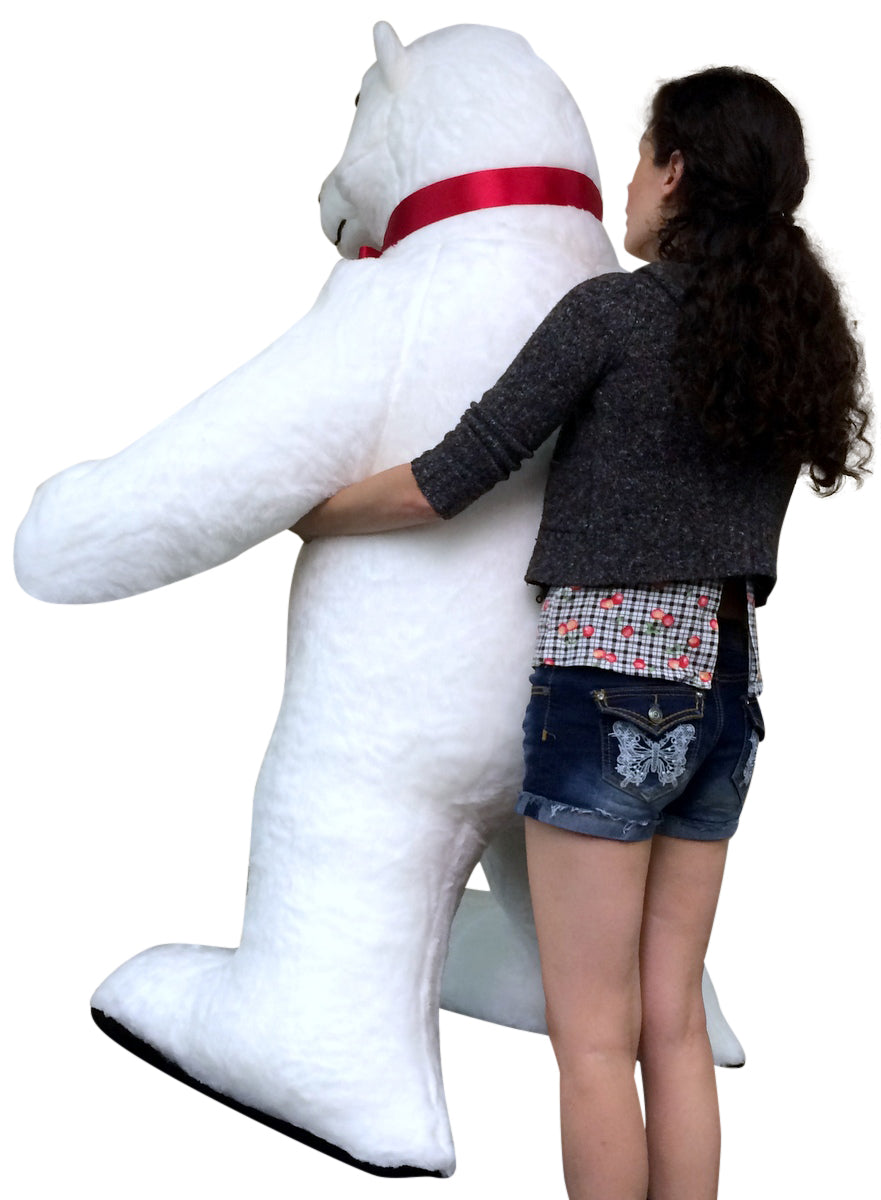 Giant Stuffed Polar Bear 5 Feet Tall Huge Stuffed Animal Made in USA America