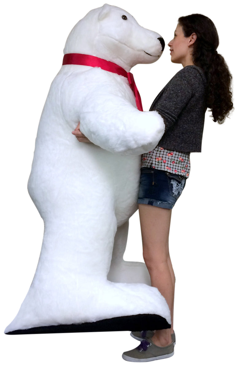 Giant Stuffed Polar Bear 5 Feet Tall Huge Stuffed Animal Made in USA America