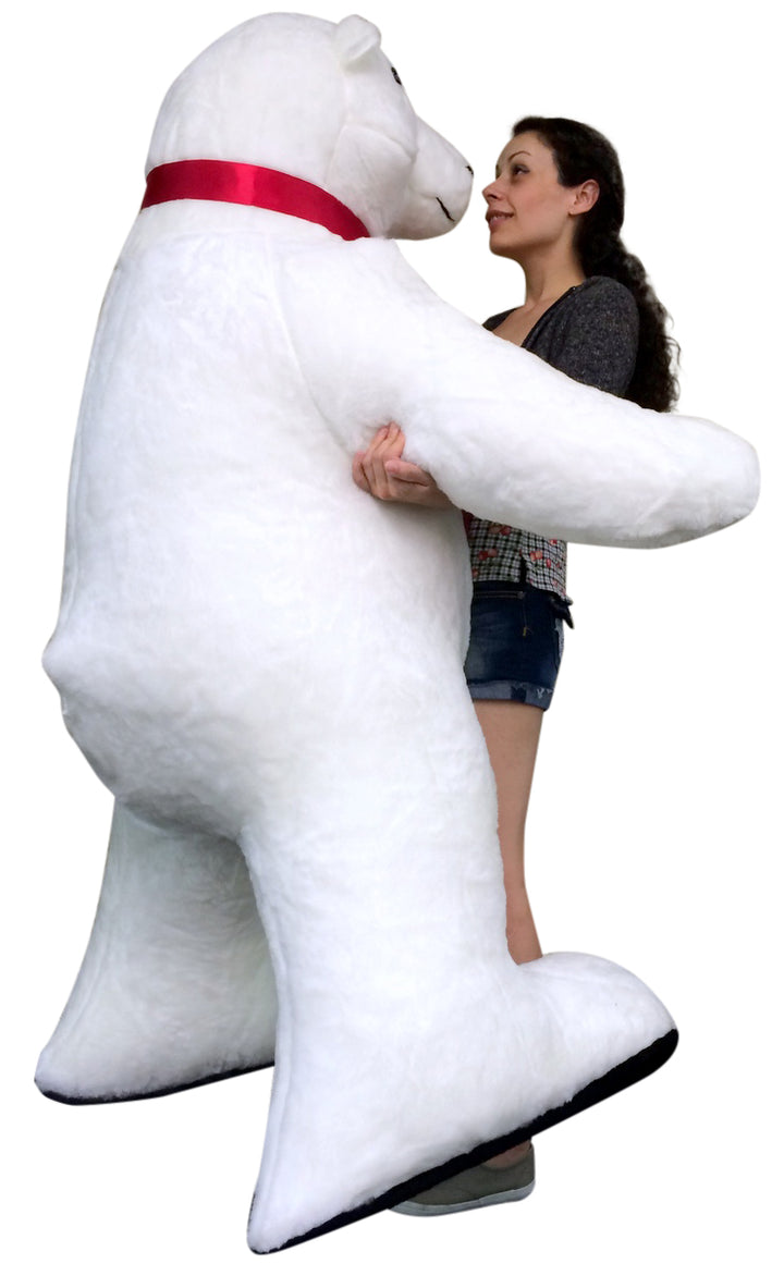 Giant Stuffed Polar Bear 5 Feet Tall Huge Stuffed Animal Made in USA America