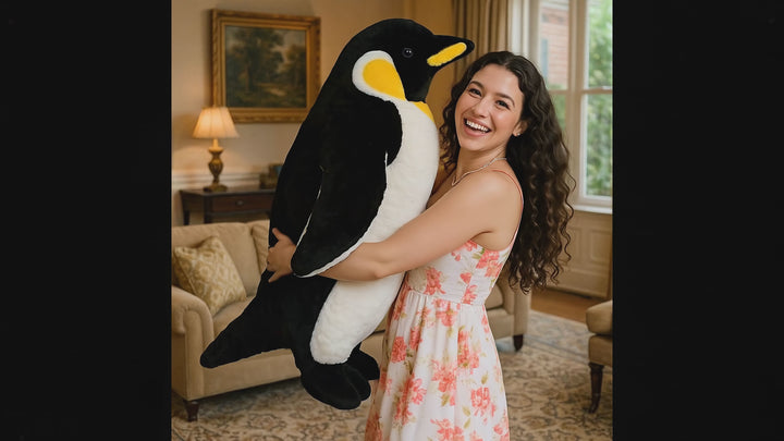 American Made Giant Stuffed Penguin 30 Inches 76 cm Big Soft Stuffed Animal Made in USA America