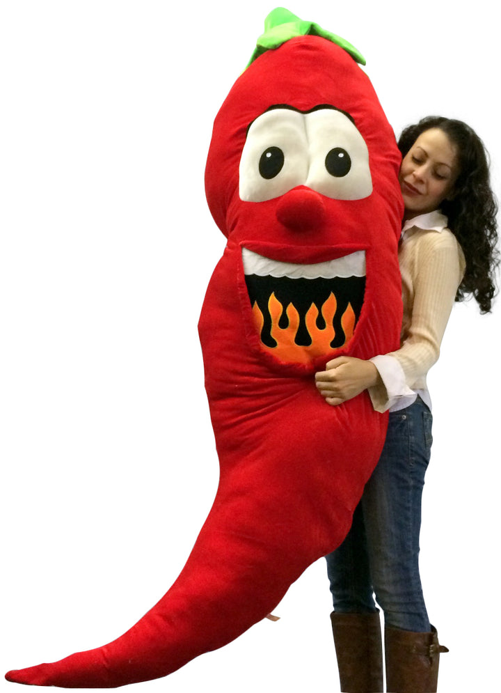 Big Plush Stuffed Red Pepper 66 Inch Soft Giant Fruit Vegetable Huge Fun Plushie