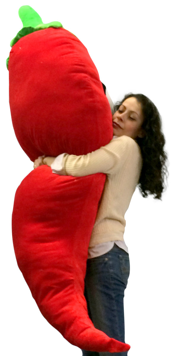 Big Plush Stuffed Red Pepper 66 Inch Soft Giant Fruit Vegetable Huge Fun Plushie