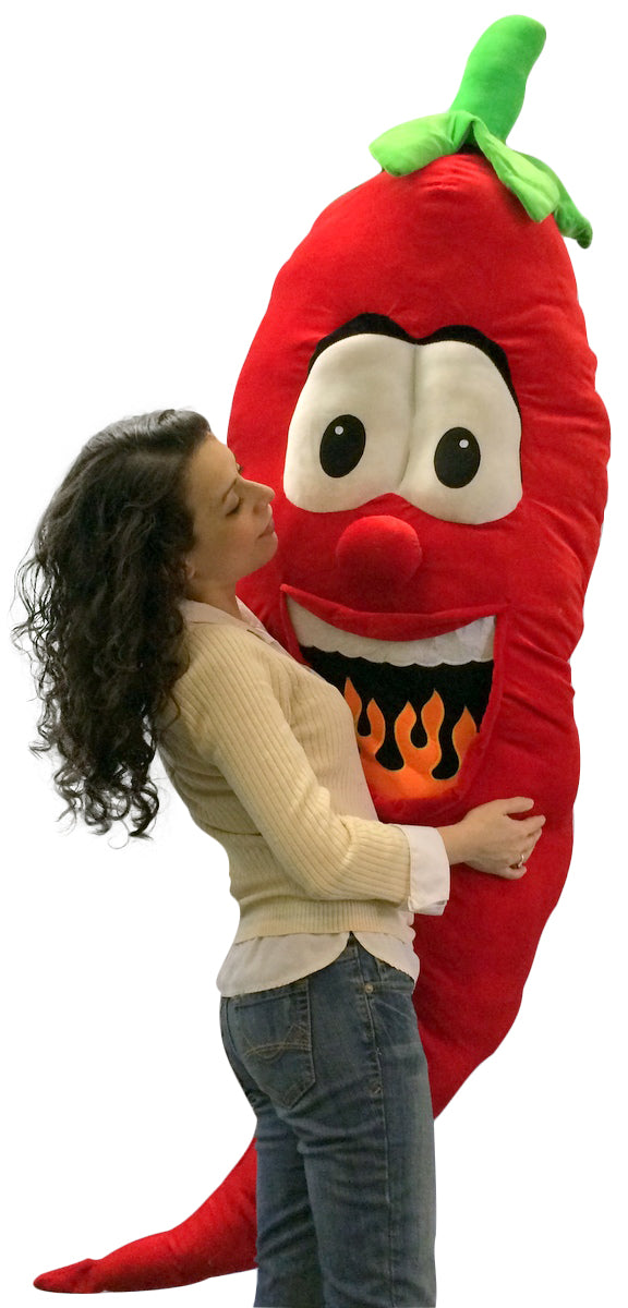 Big Plush Stuffed Red Pepper 66 Inch Soft Giant Fruit Vegetable Huge Fun Plushie