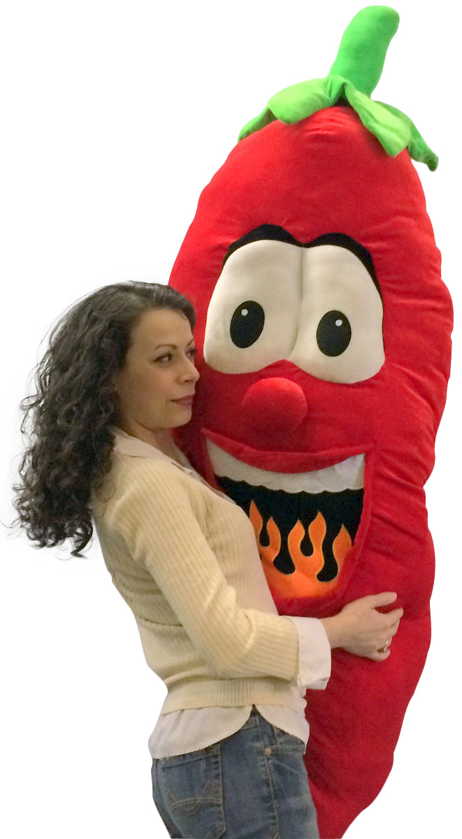 Big Plush Stuffed Red Pepper 66 Inch Soft Giant Fruit Vegetable Huge Fun Plushie