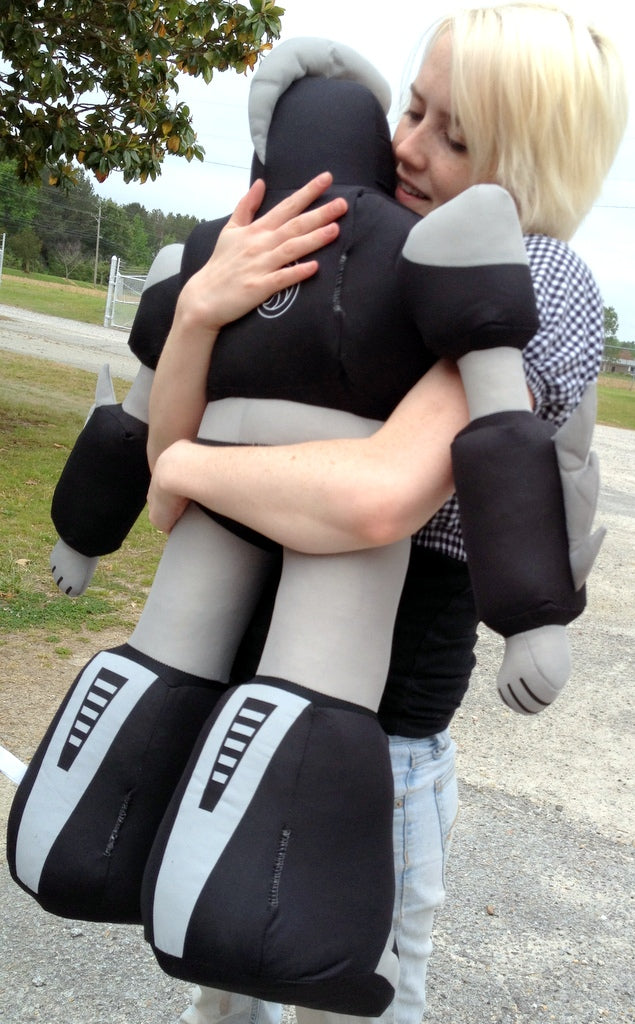 Giant Stuffed Robot is 3 Feet Tall Big Plush Soft - Stuffed Non-Mechanical Black Color Plush Toy