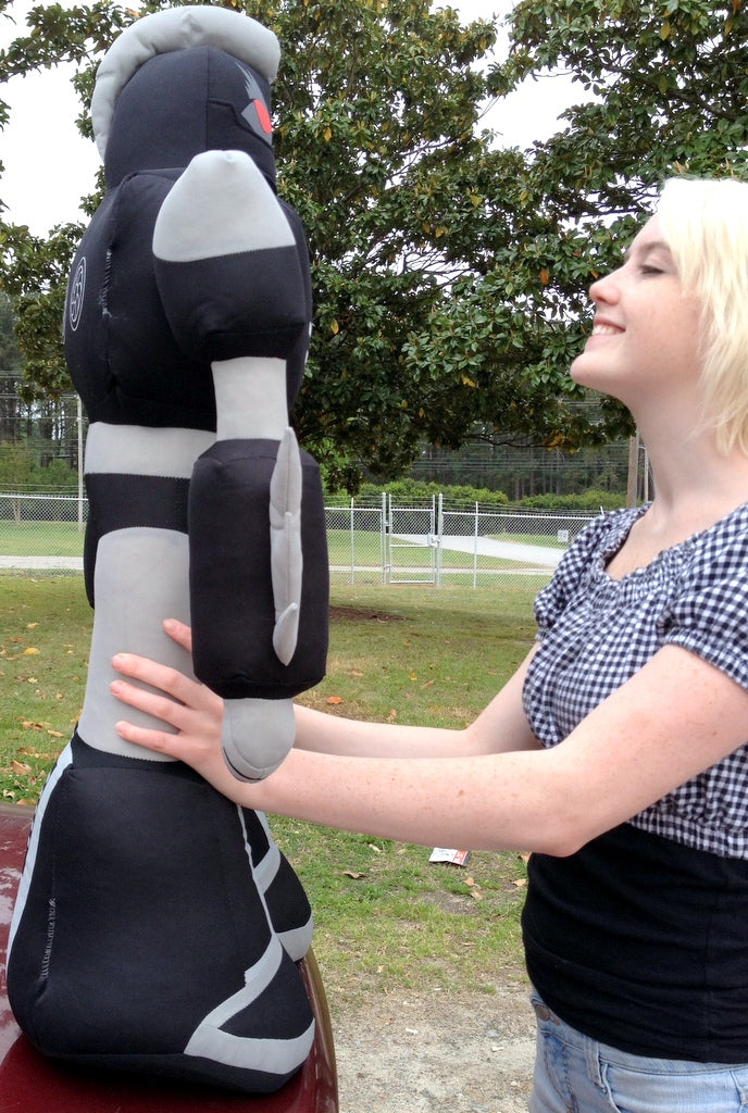 Giant Stuffed Robot is 3 Feet Tall Big Plush Soft - Stuffed Non-Mechanical Black Color Plush Toy