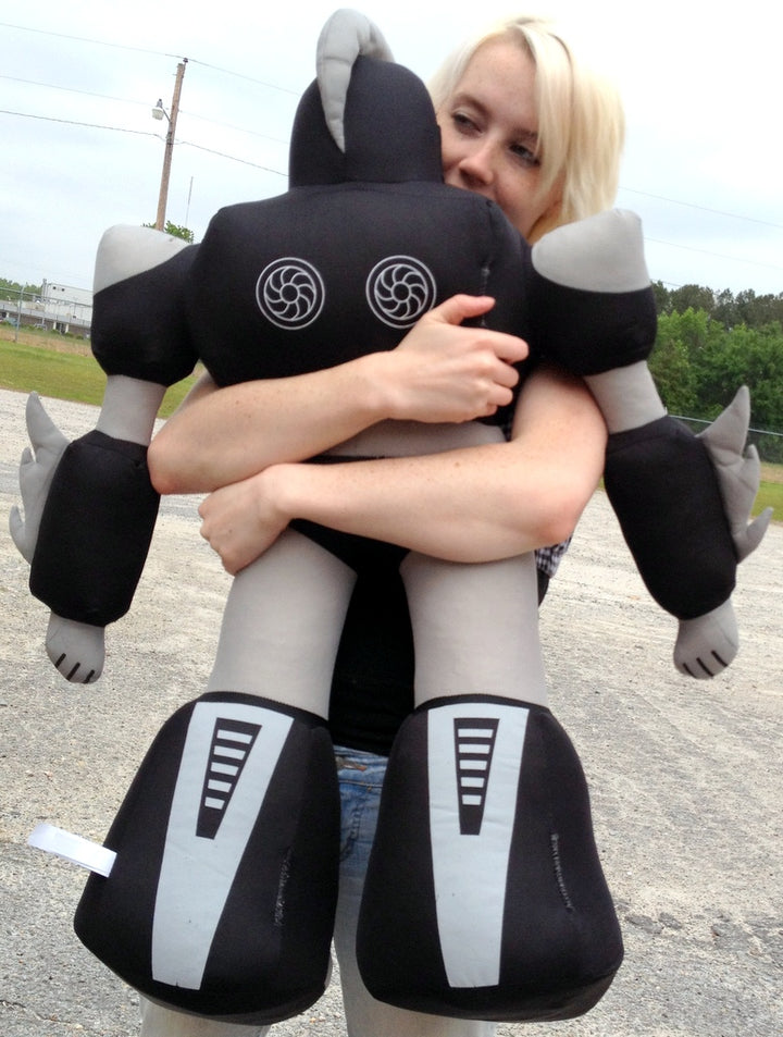Giant Stuffed Robot is 3 Feet Tall Big Plush Soft - Stuffed Non-Mechanical Black Color Plush Toy