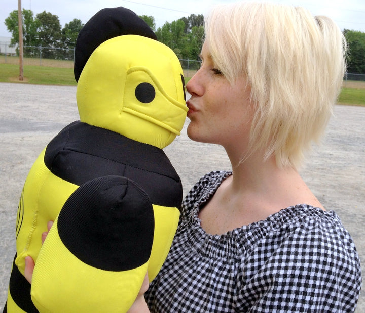 Giant Stuffed Robot is 3 Feet Tall Big Plush Soft - Stuffed Non-Mechanical Yellow Color Plush Toy